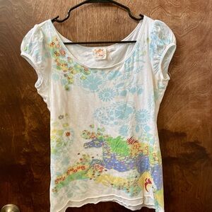 Anthropologie Colorful Graphic Women's Top
